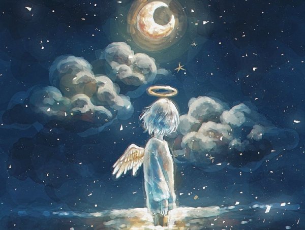 Ангел в ночном небе