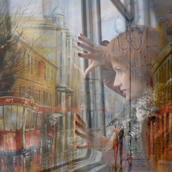 Дождь за окном живопись