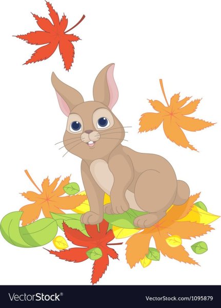 Зайчик осенью для детского сада