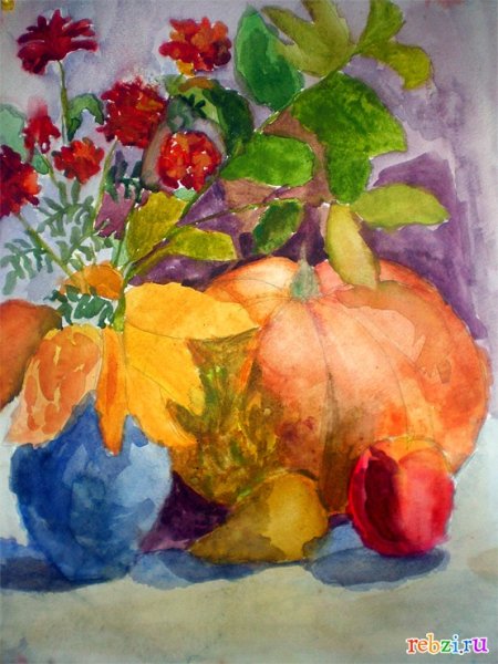 Рисование осенний натюрморт