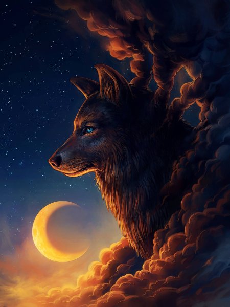 Волк и Луна