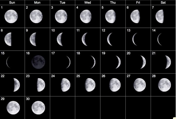 Moon phases Lunar Calendar 2022 год