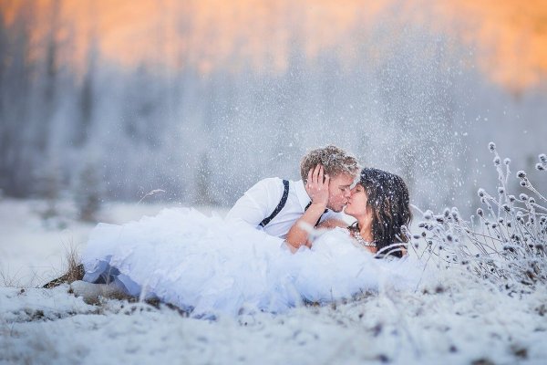 Романтичная фотосессия зимой