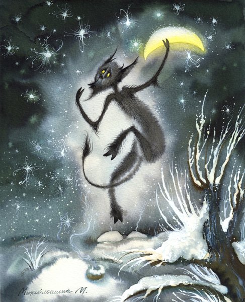 Иллюстрации к повести Гоголя ночь перед Рождеством