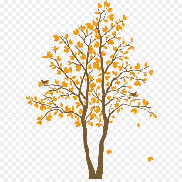 Векторное осеннее дерево