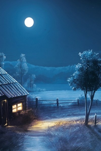 Ночь Луна дом