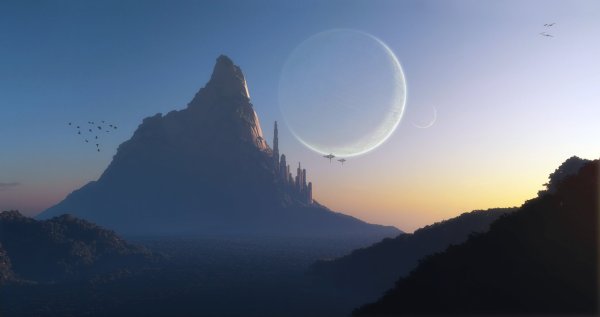 Фэнтези пейзаж минималистичный