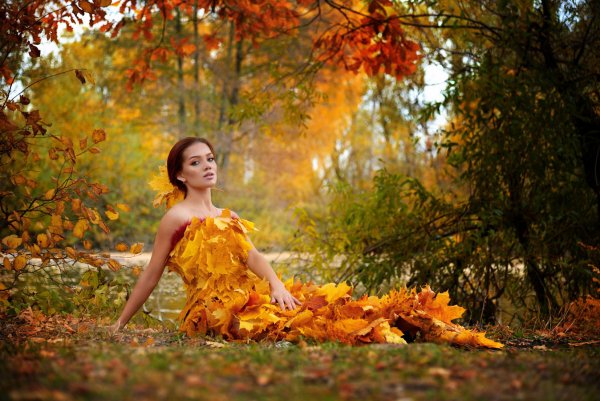 Сказочная фотосессия в осеннем лесу