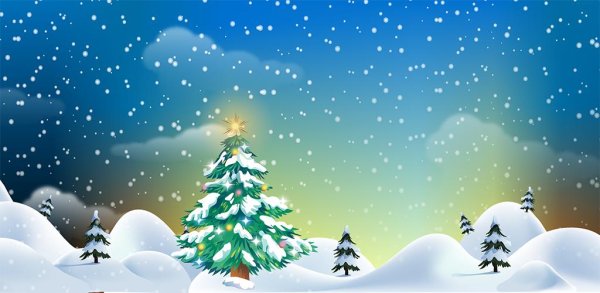 Снегопад мультяшный