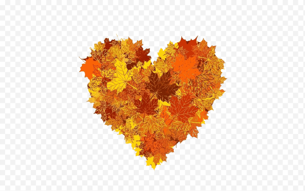 Осенний лист с сердечком