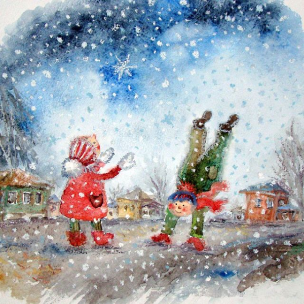 Зимние радости иллюстрации