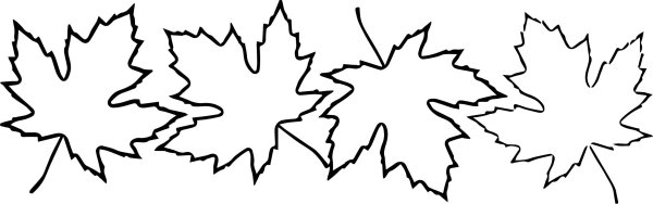 Трафарет осенних листьев клен