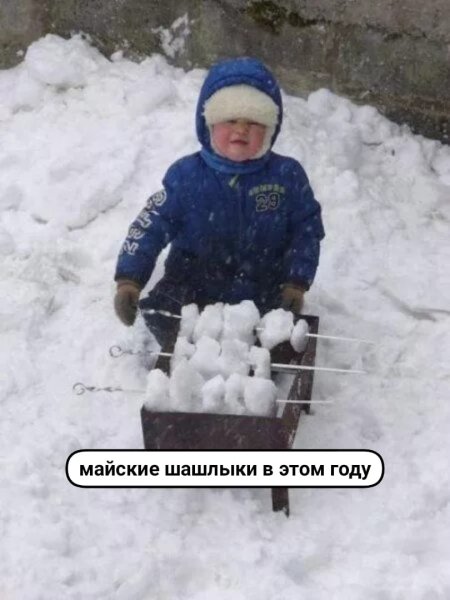 Шашлык в сугробе
