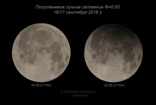 Частное полутеневое лунное затмение