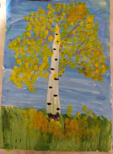 Рисование березы