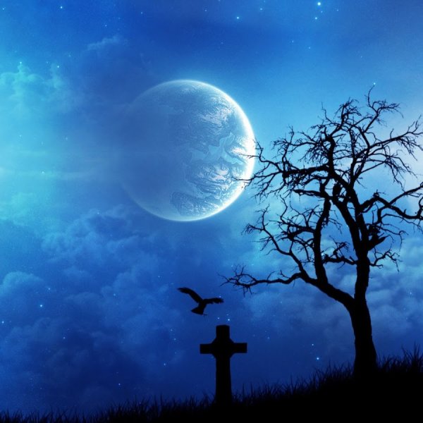Кладбище в полнолуние