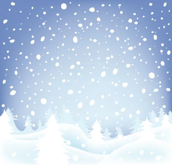 Снегопад мультяшный