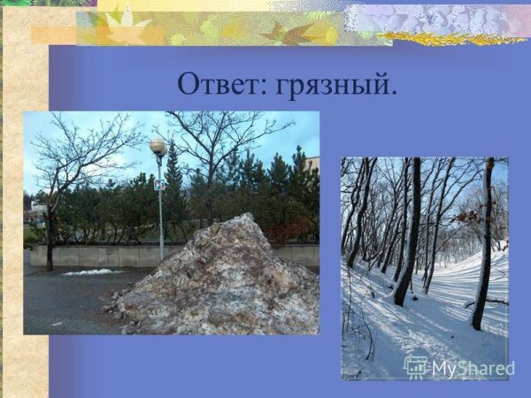 Снег чистый или грязный