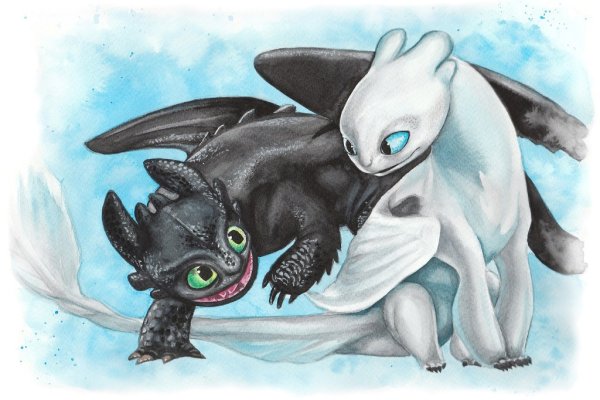 Беззубик и белая фурия и дети