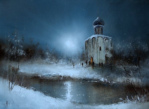 Игорь Медведев художник Восход Луны