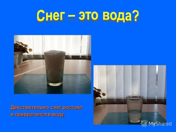 Превращение снега в воду опыт