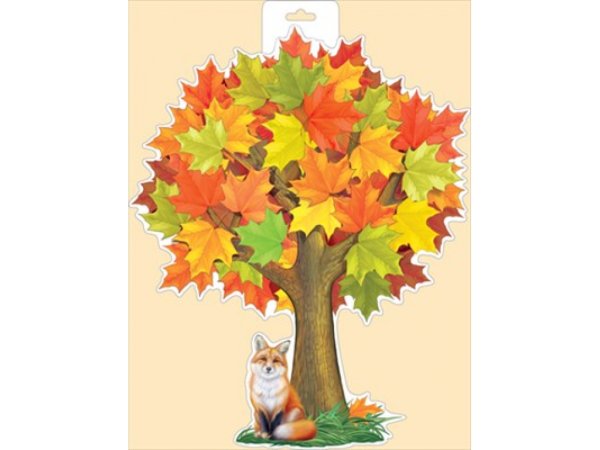 Плакат вырубной "клен осенний"