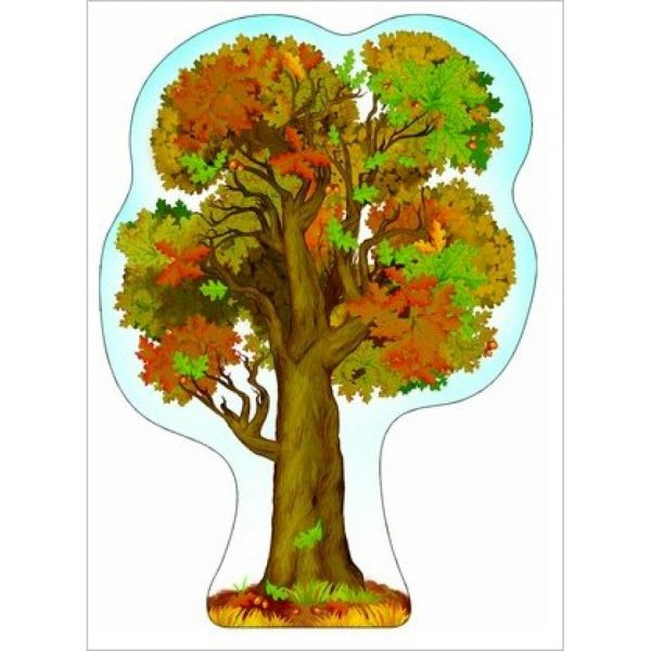 Плакат вырубной. Дуб осенний