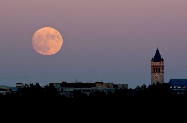 Большая Луна с земли