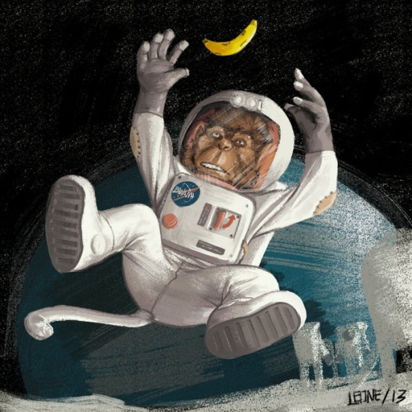 Шимпанзе в скафандре