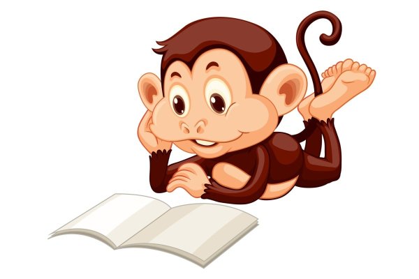 Обезьянка с книгой