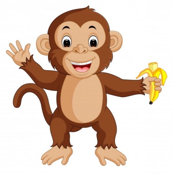 Обезьянка картинка для детей на прозрачном фоне