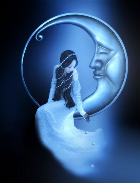 Ночь Луна девушка