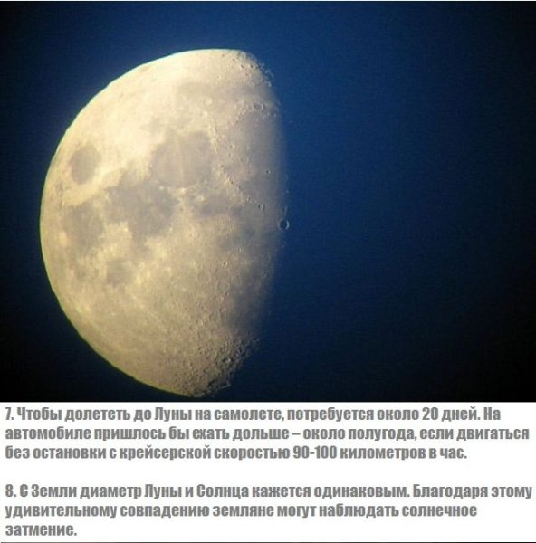 Интересные факты о Луне