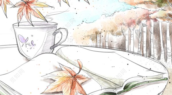 Рисунок осень карандашом