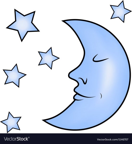 Рисовать луну и звезды