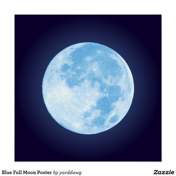 Луна с голубым ободком