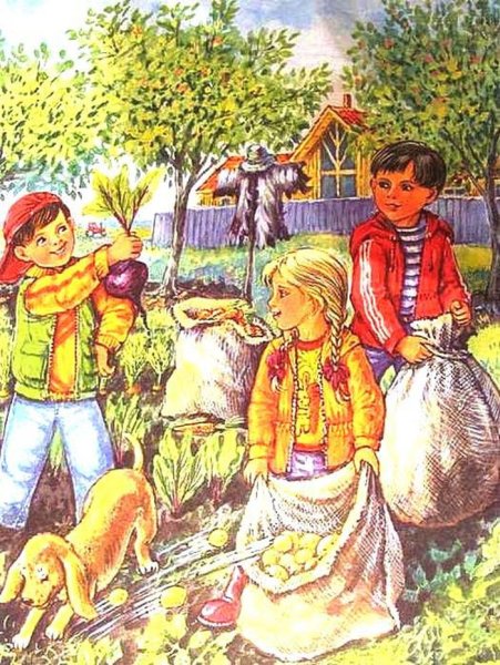 Уборка урожая для детей