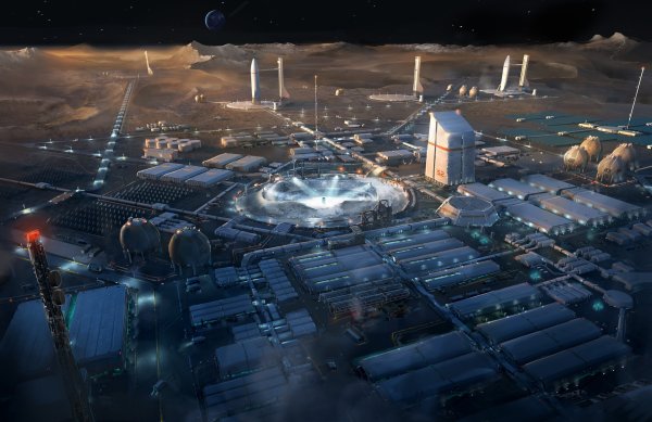 Space Colony концепт арт