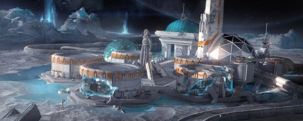Лунная база будущего концепт арт