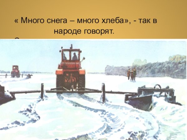 Много снега много хлеба