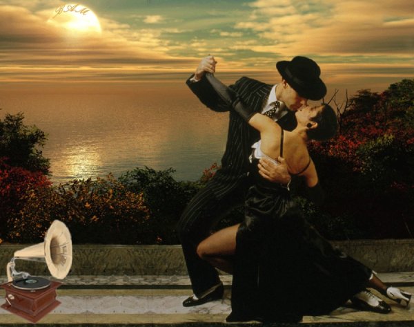 Страстный танец на берегу моря