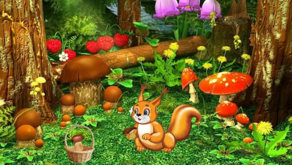 Сказочная Поляна с грибами