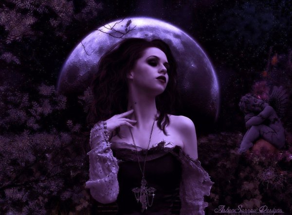 Ведьма на кладбище