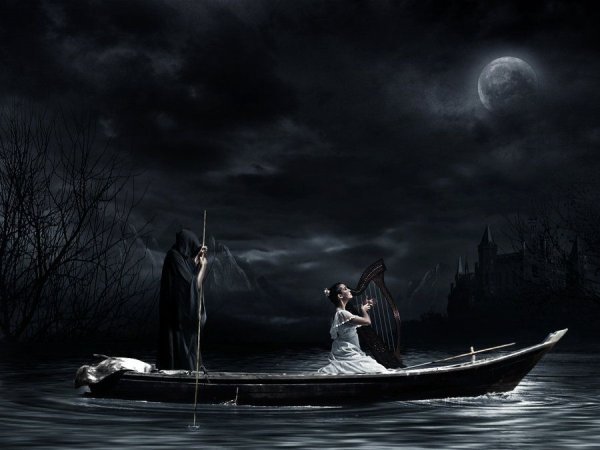 Клипарт лодка лед ночь тьма