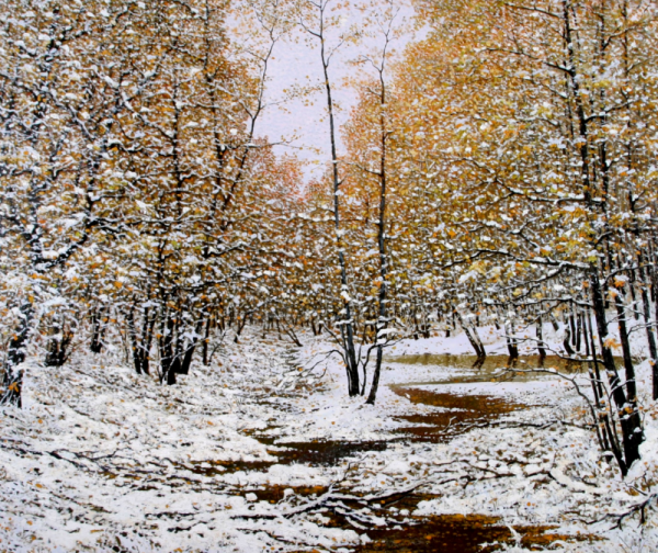 Художник Владимир Крылов зимний лес