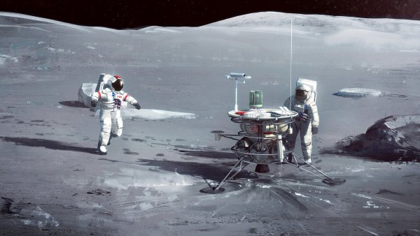 Космонавт на Луне