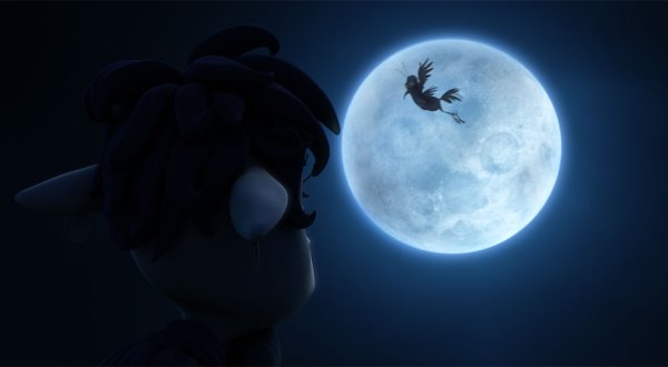 Луна из мультика