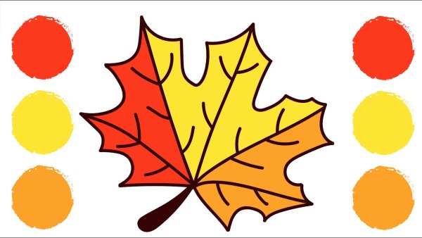 Рисование на кленовых листьях с детьми