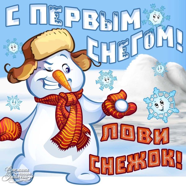 Поздравление с первым снегом