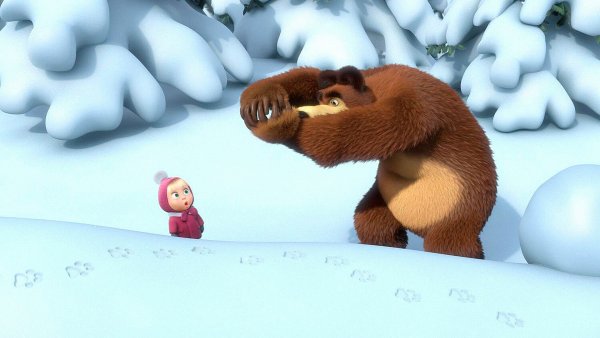 Маша и медведь следы невиданных зверей